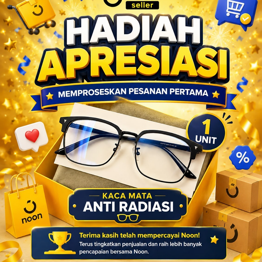 Hadiah Apresiasi — Kaca Mata Anti Radiasi 1 Unit Gratis